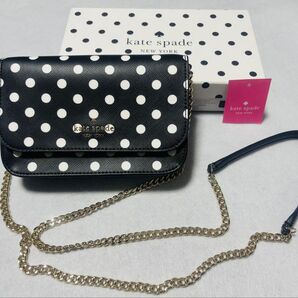 ☆新品未使用☆かわいい ケイトスペード ドット柄ショルダーバッグ kate spade 斜めがけ チェーン