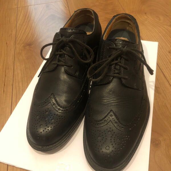 クラークス Clarks レザーシューズ SIZE6 革靴 ビジネスシューズ ドレスシューズ ブラック ウイングチップ