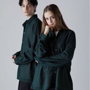 【完売品・希少】CLEL クレイル バルーン袖 ルーズ レースシャツ S ニットカーディガン