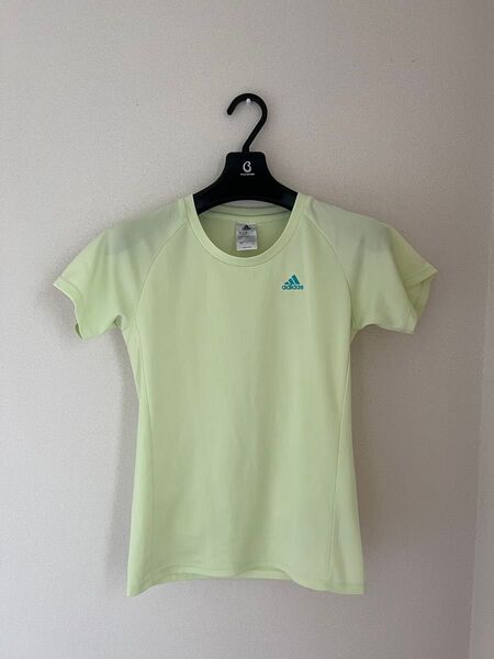 adidas climalite アディダス レディース 半袖 Tシャツ 黄緑 M スポーツ