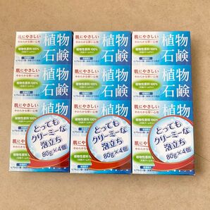 【新品】植物石鹸 日本薬剤 固形石鹸 せっけん 80g×4個入×3箱