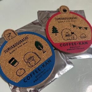 すみっコぐらし 珈琲館 オリジナル コルクコースター とんかつ&えびふらいのしっぽ とかげ