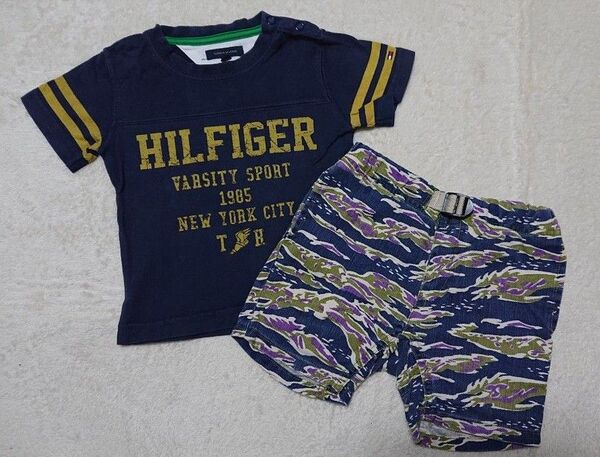 トミーフィルフィガー 長袖Tシャツ エフオーキッズハーフパンツ