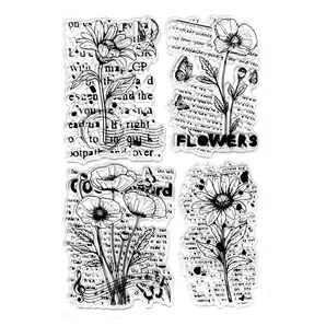 クリアスタンプ1903:コラージュ(FLOWERS)《2点で15%、3点で20%OFF》