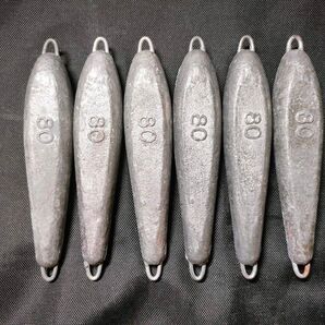 釣り用オモリ80号6個セット 船釣り 沖釣り