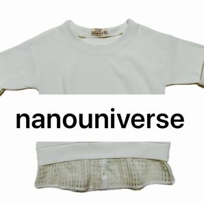 nano universe ナノユニバース 半袖トップス ホワイト