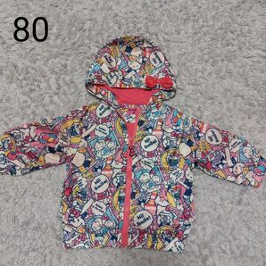 新品 女の子 80cm キティちゃん フード付きジャンパー