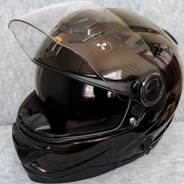 【2023年製|軽量モデル】ZEALOT BullRaider2 Mサイズ|インナーバイザー付カーボンハイブリッドフルフェイス