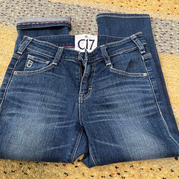C17 デニムパンツ インディゴブルー レディース