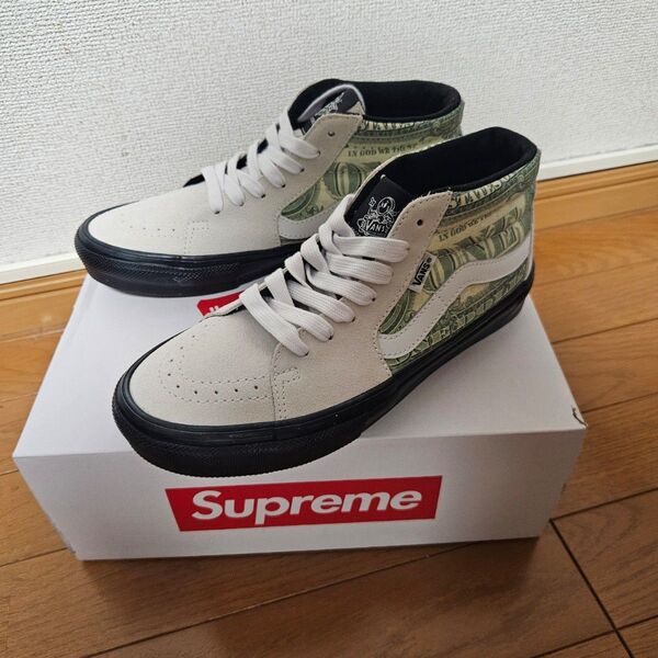 Supreme × Vans Dollar Skate Grosso Mid "White"サイズ25cm新品!