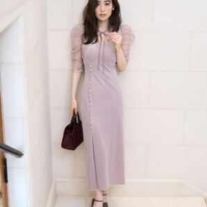 SNIDEL レースボレロレイヤードタイトスリットワンピ レディース