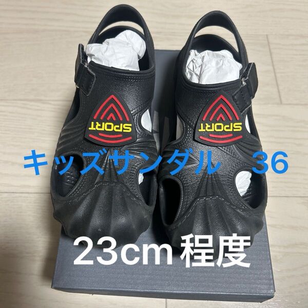 SPORT 黒 サンダル キッズ サイズ36 (23cm程度)