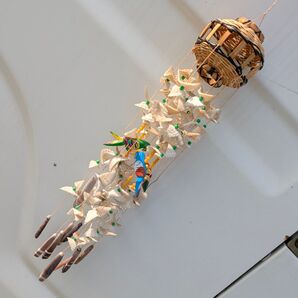 レトロ 貝殻 鳥 風鈴 約45cm Seashell Wind インテリア装飾