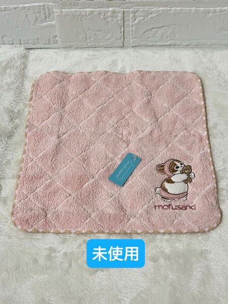 【未使用】mofusand タオルハンカチ スーパークルクロス うさぎ ハンカチ ピンク