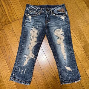 d.i.a. 激レア デニム 6分丈 デニムパンツ 24 XS