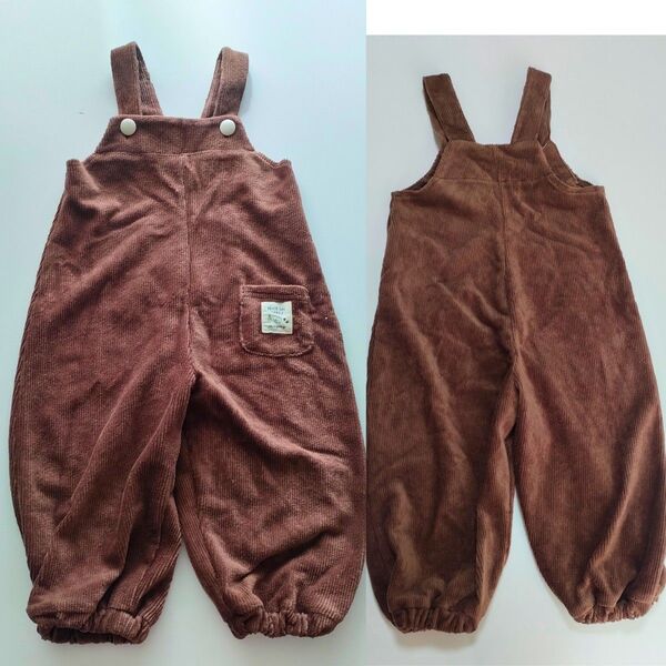 未使用 コーデュロイサロペット 2点セット 90サイズ 西松屋