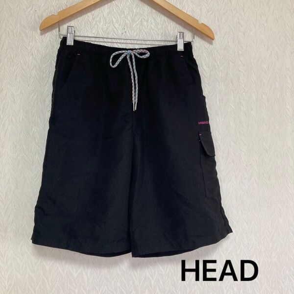 新品未使用 HEAD レディース ブラック ハーフ パンツ 短パン UV 吸汗速乾加工 Lサイズ