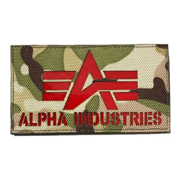 ALPHA INDUSTRIES(アルファ インダストリーズ)ベルクロワッペン カモ柄レッド