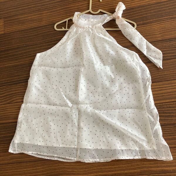 ホルターネック ドット柄トップス