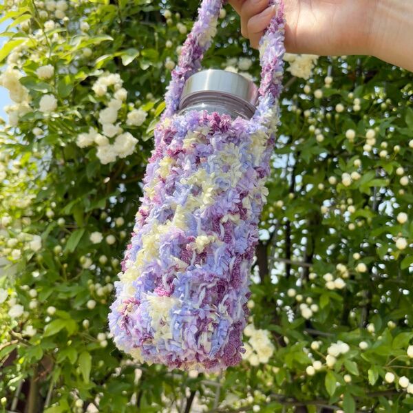 ペットボトル*マイボトル 水筒 カバー ケース**ハンドメイド かぎ編み 手作り 一品もの