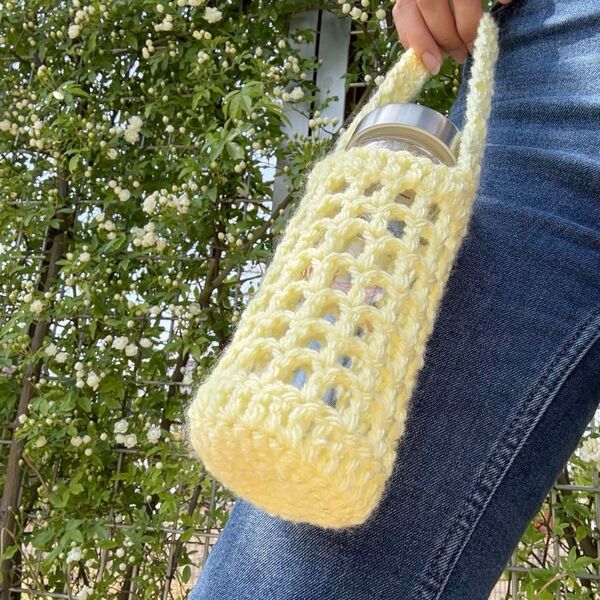 ペットボトル*マイボトル 水筒 カバー ケース**ハンドメイド かぎ編み 手作り 一品もの