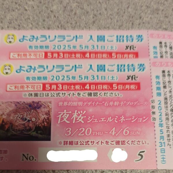 よみうりランド ペアチケット