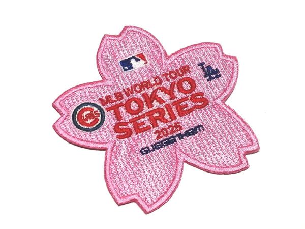 ドジャースアイロンワッペン 日本開幕祝い桜CvsLA