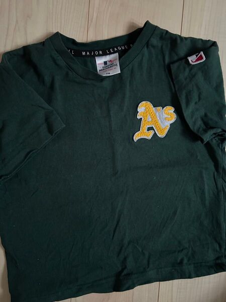 MLB オークランド・アスレチックス Tシャツ 110グリーン