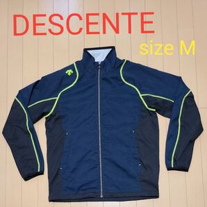 DESCENTE デサント 長袖 ジップアップ ジャケット Mサイズ ネイビー×ブラック