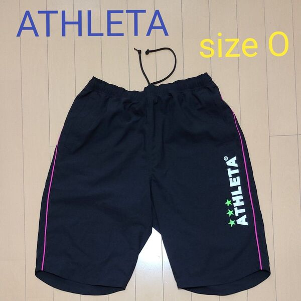 ATHLETA アスレタ ハーフパンツ Oサイズ ブラック×ピンク サッカー・フットサル 練習着