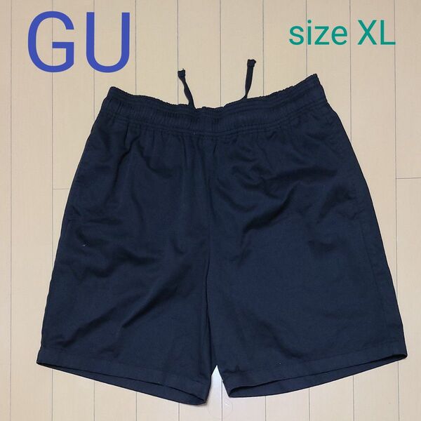 GU ジーユー メンズ チノ短パン ハーフパンツ ショートパンツ XLサイズ ブラック