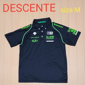 DESCENTE デサント 半袖 ポロシャツ Mサイズ ブラック トレーニングシャツ