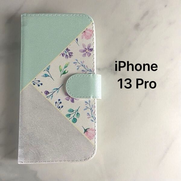 iPhone 13 Proケース カバー手帳型ケース ストラップ付き マグネット式 横置きスタンド機能付 カードポケット付