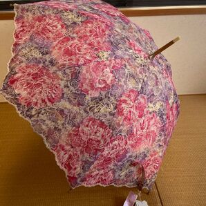 オーロラ 日傘 綿100%