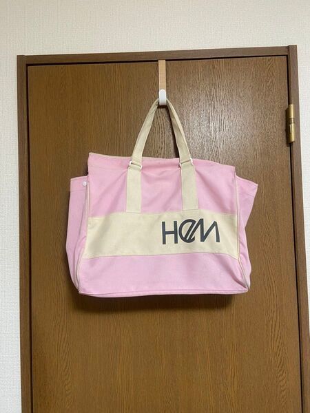 HeM ピンク トートバッグ スポーツバック 懐かしいデザイン