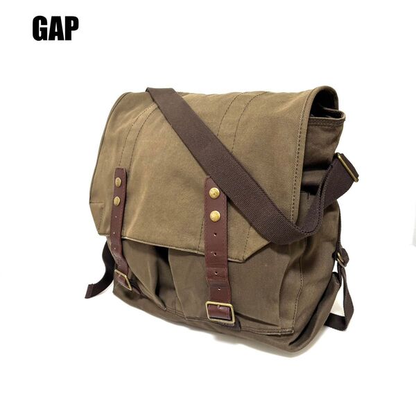 GAP ギャップ メッセンジャーバッグ ショルダーバッグ Y2K カーキ