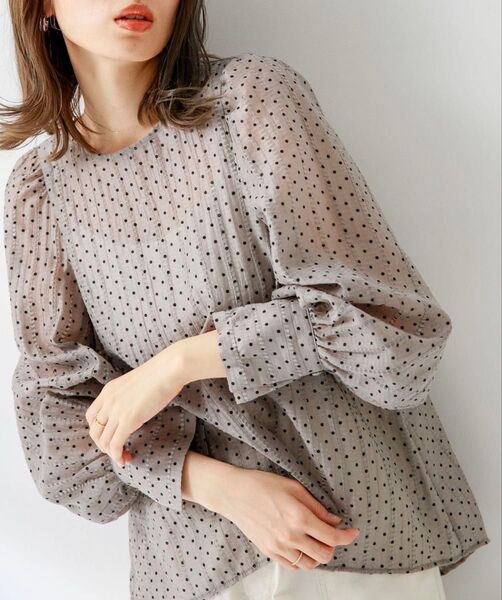 URBAN RESEARCH sonny label ドットバックリボンブラウス