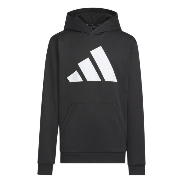 新品タグ付き!アディダス(adidas)黒 パーカー裏起毛 130cm