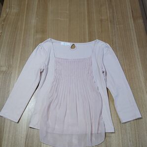 any sis 七分丈トップス シャツ オンワード樫山 サイズ2(М)ピンク