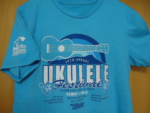  prompt decision Hawaii ukulele festival 2019* T-shirt light blue S