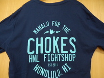 即決　ハワイ　CHOKES FIGHT SHOP　Ｔシャツ　濃紺色　ＸＬ　HNL_画像1