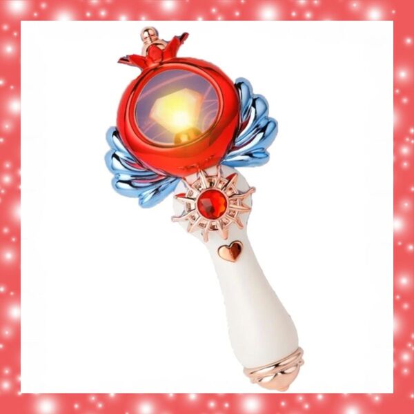 TOMMYFIELD 魔法の杖 魔法のステッキ 光る プリンセス コスプレ 女の子 ホワイト キラキラ かわいい おもちゃ 杖