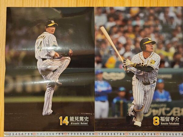 阪神タイガース ポスター2枚 能見福留