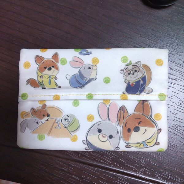 ズートピア ポケットティッシュケース ハンドメイド