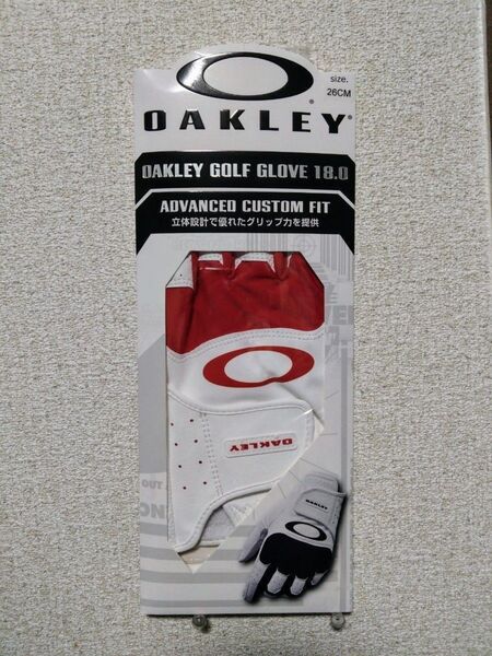 OAKLEY GOLF GLOVE 18.0 グローブ 26cm レッドライン