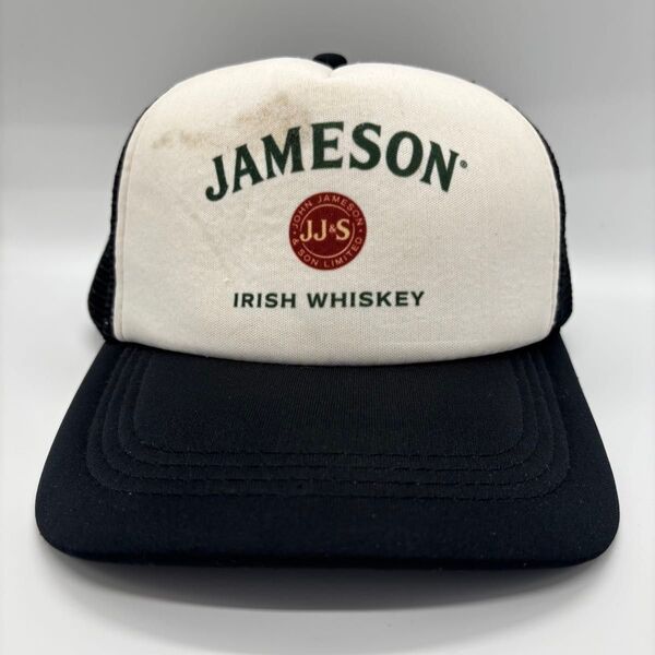 90s ヴィンテージ JAMESON ウィスキー ジョンジェムソン お酒銘柄 プリントロゴ トラッカーキャップ スナップバック