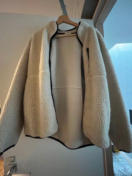 美品 gu ボアジャケット ベージュメンズ Lサイズ フリース