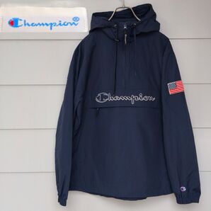 Champion /ANORAK PARKA/星条旗//M/プルオーバー ハーフジップ ジャケット チャンピオン ナイロン