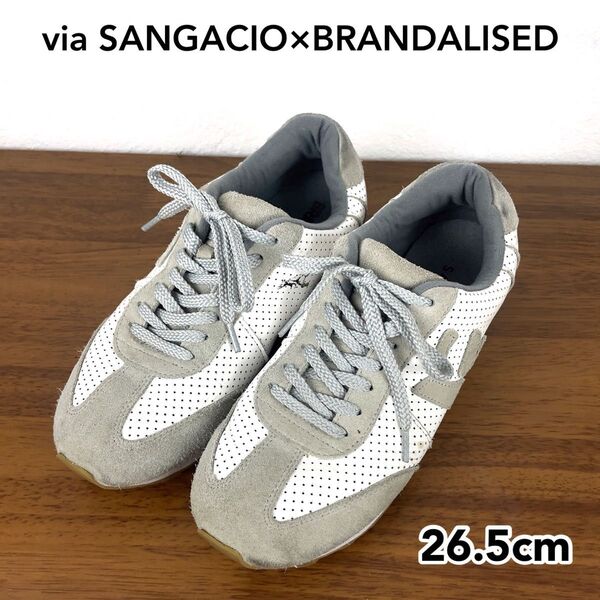 【入手困難】via SANGACIO×BRANDALISED サンガチオ×バンクシー コラボ にゅ〜ず スニーカー 26.5cm