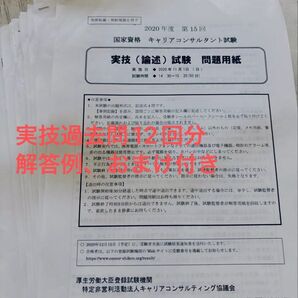 キャリ協 キャリコンコンサルタント 実技(論述)過去問12回分おまけ付き